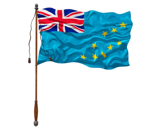 National flag of Tuvalu Background with flag of Tuvalu