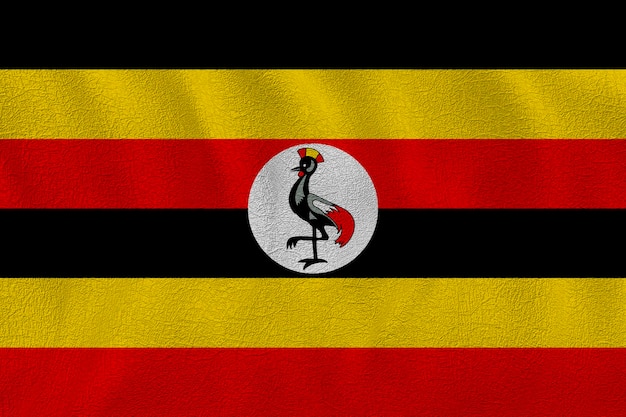 Foto bandiera nazionale dell'uganda sfondo con bandiera dell'uganda