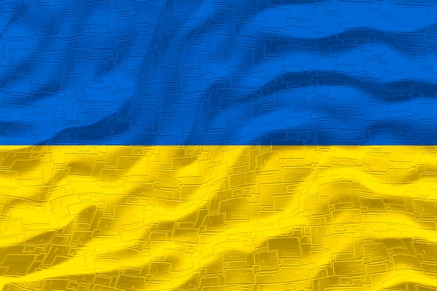 National Flag of Ukraine Background with flag of Ukraine