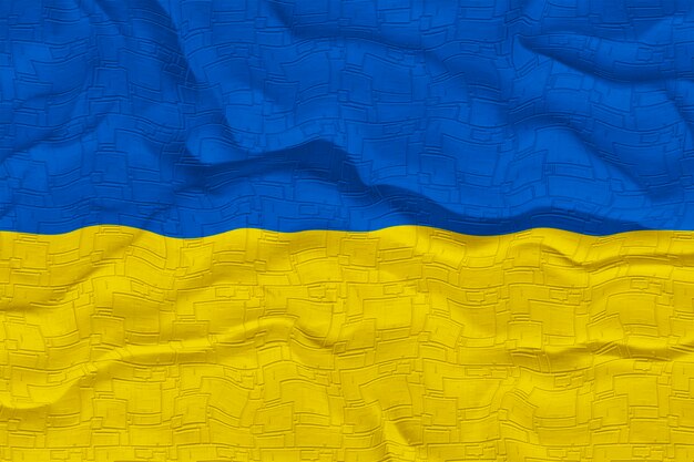 National Flag of Ukraine Background with flag of Ukraine