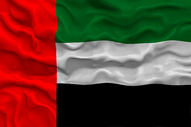 National flag of united arab emirates background with flag of united arab emirates