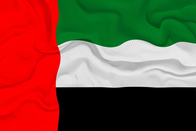 National flag of united arab emirates background with flag of united arab emirates