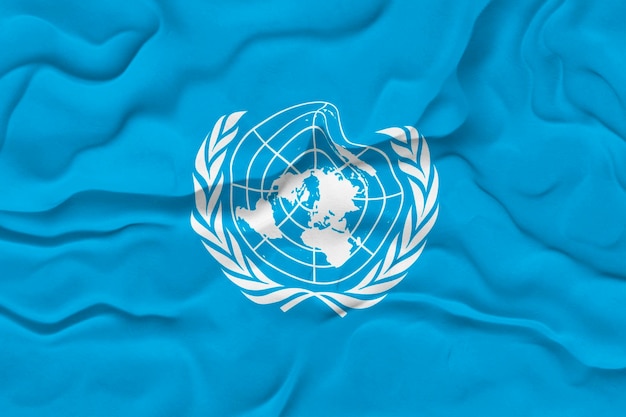 National Flag of United Nations Background with flag of United Nations