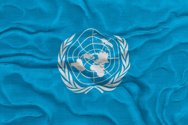 Photo national flag of united nations background with flag of united nations