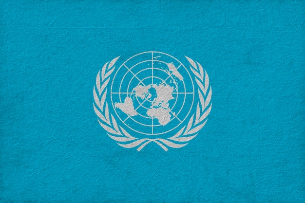 National Flag of United Nations Background with flag of United Nations