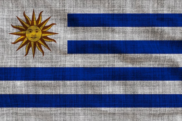 National flag of Uruguay Background with flag of Uruguay