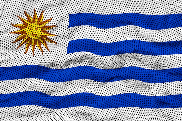 ウルグアイの国旗とウルグアイの背景の国旗
