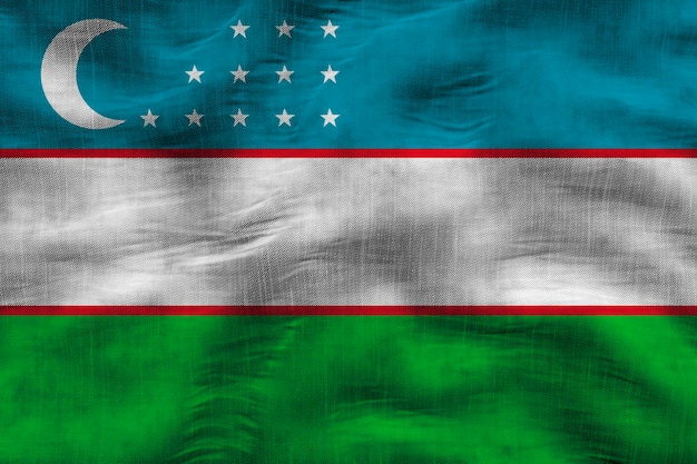 National flag of Uzbekistan Background with flag of Uzbekistan