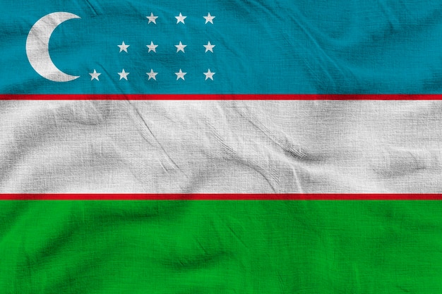 Foto bandiera nazionale dell'uzbekistan sfondo con bandiera dell'uzbekistan