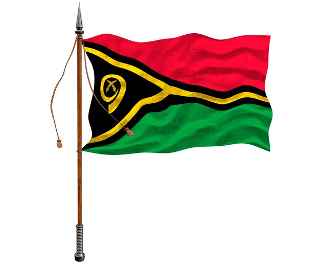 National flag of Vanuatu Background with flag of Vanuatu