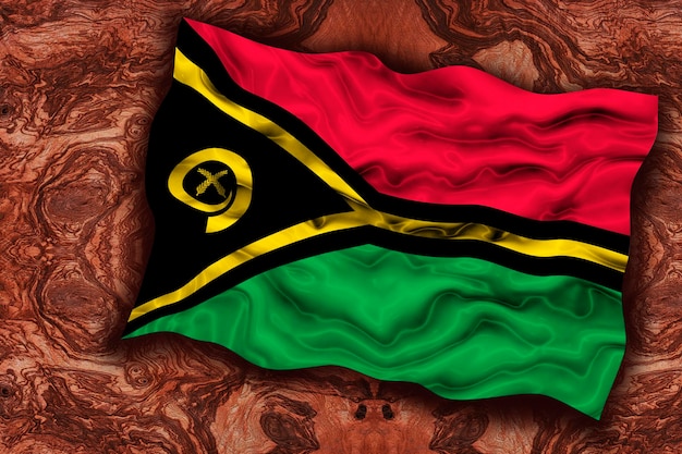 Photo national flag of vanuatu background with flag of vanuatu