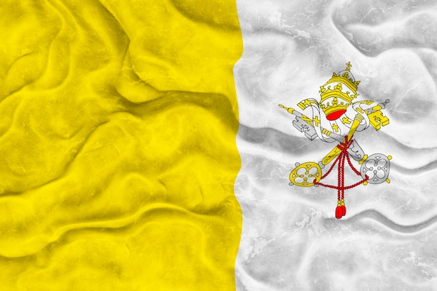 National flag of Vatican City Background with flag of Vatican City