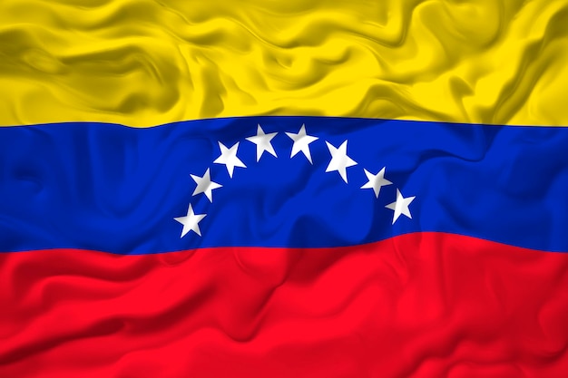 Photo national flag of venezuela background with flag of venezuela