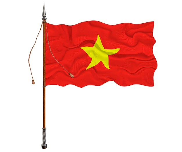 Photo national flag of vietnam background with flag of vietnam