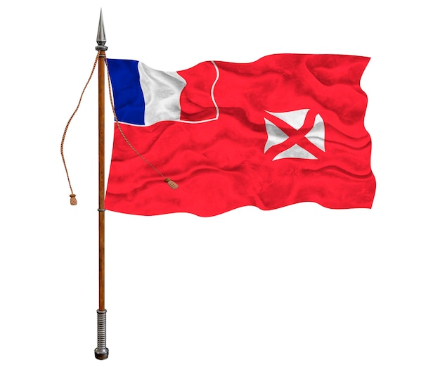National flag of Wallis and futuna Background with flag of Wallis and futuna