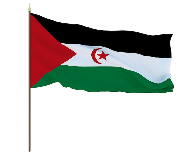 National flag of Western Sahara Background for editors and designers National holiday