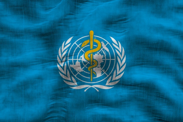 National Flag of WHO Background with flag of WHO