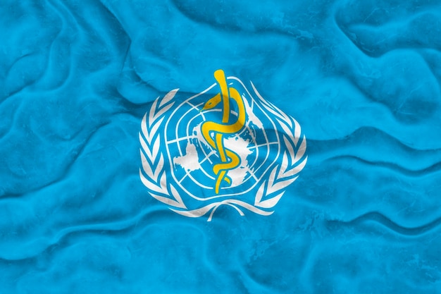 National Flag of WHO Background with flag of WHO