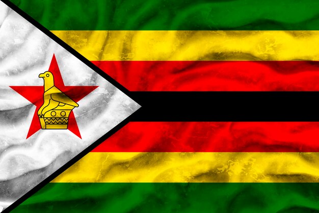 National flag of zimbabwe background with flag of zimbabwe