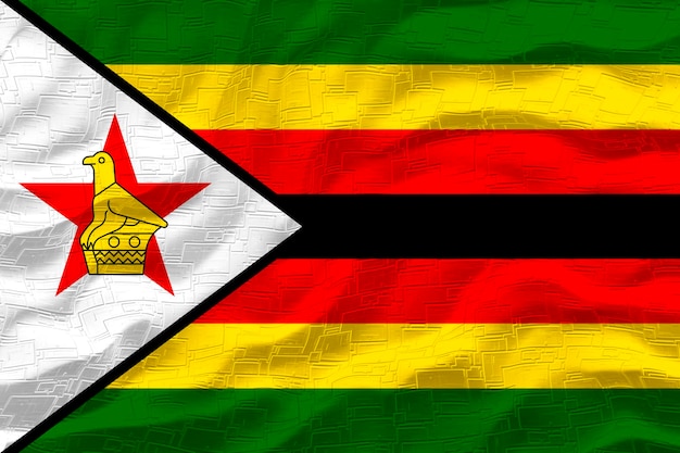 National flag of Zimbabwe Background with flag of Zimbabwe