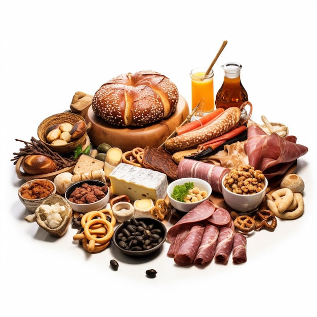 National food of Bavaria with white background high