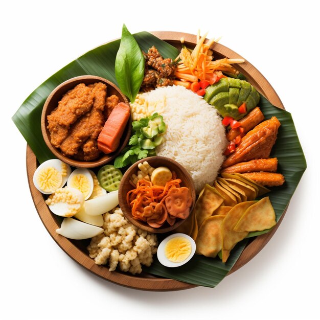 Premium Photo | National food of Indonesia with white background hi