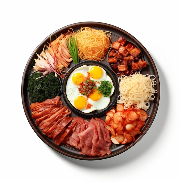 National food of Korea with white background high q