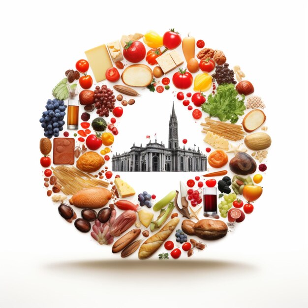 National food of Luxembourg with white background h