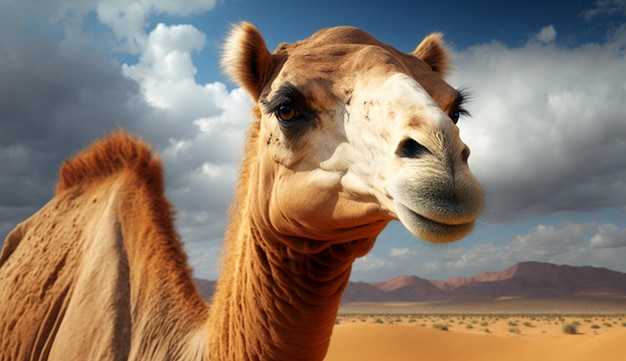 National geographic camel desert shadow Ai generated art