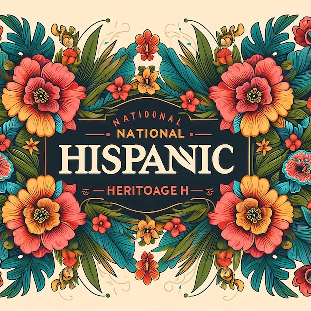 Photo national hispanic heritage month flat illustration design