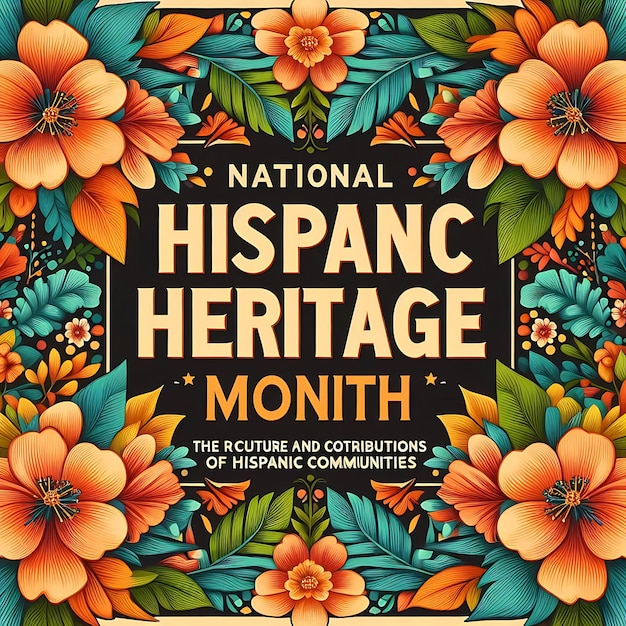 Photo national hispanic heritage month flat illustration design