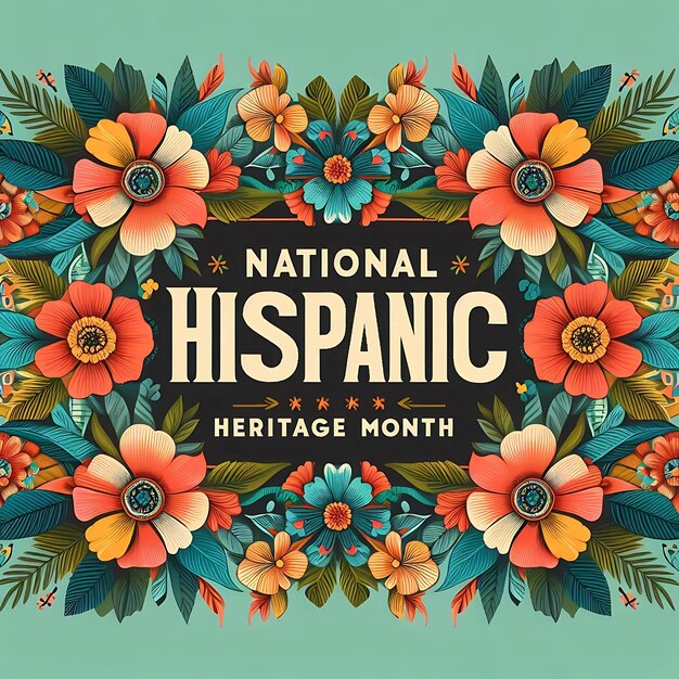 Photo national hispanic heritage month flat illustration design