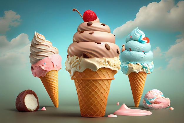 National Ice cream Day Generative Ai