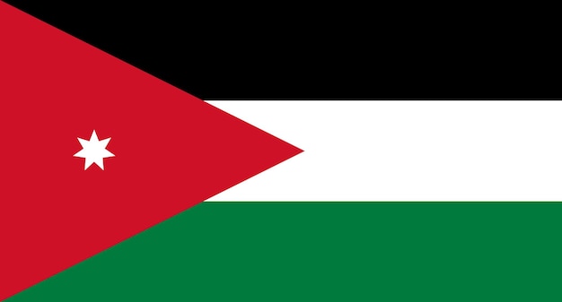 ヨルダンの国旗 織物 織物 ハシミット王国 ヨルダン