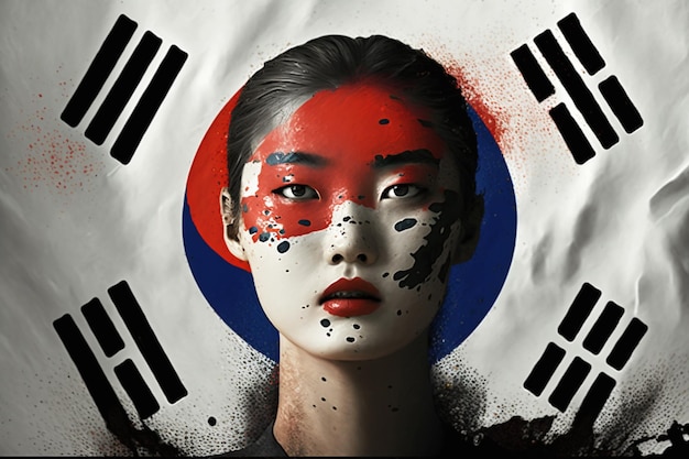 National Liberation Day of Korea Celebration of Japan39s defeat in World War II and the end of colonial rule in Koreahappy celebration Girl in kimono Korean public Nation holiday Generative AI