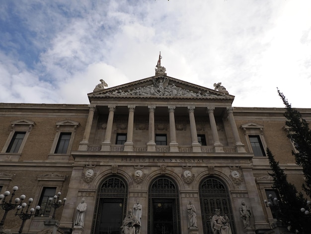 National Library of Madrid, Spain. architecture and art