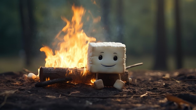 Photo national marshmallow toasting day