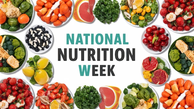 National Nutrition Week Poster Banner Savor the Flavors of Wellness