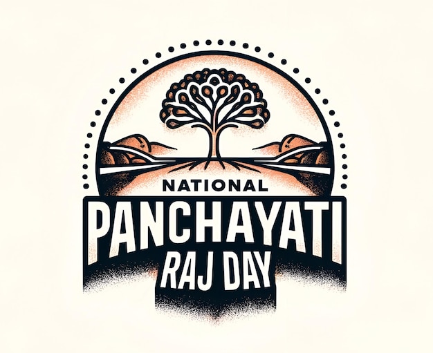 National panchayati raj day background illustration in vector style