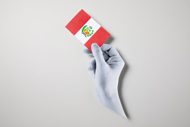 National peru flag arrangement