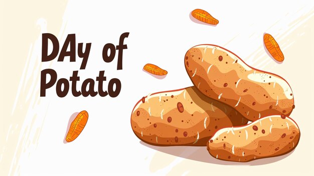 Foto flyer per la celebrazione della giornata nazionale della patata grafica vettoriale a disegno piatto con un tema festivo della patata