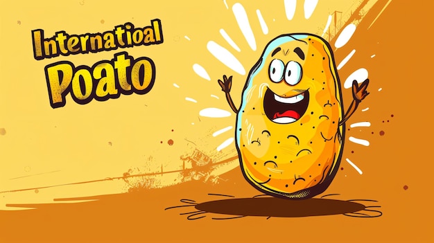 Photo national potato day celebration flyer flat design vector graphic featuring a festive potato theme