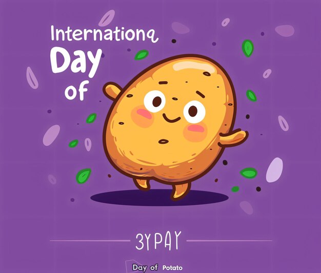 Photo national potato day celebration flyer flat design vector graphic featuring a festive potato theme