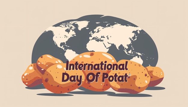National Potato Day Celebration Flyer Flat Design Vector Graphic Featuring a Festive Potato Theme
