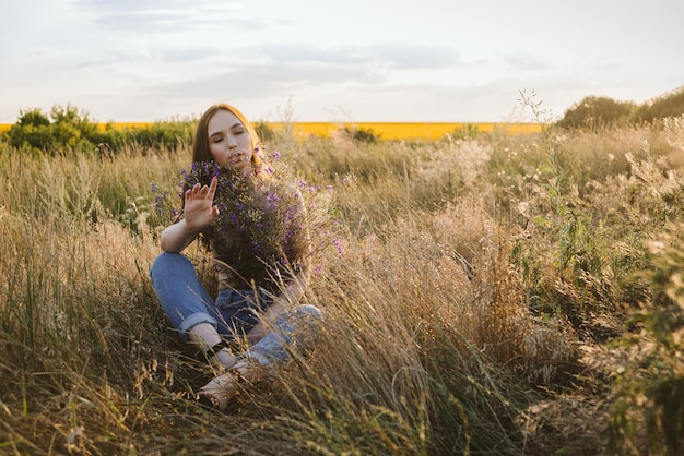 Photo national relaxation day relaxation practices mental health slow living concept young girl