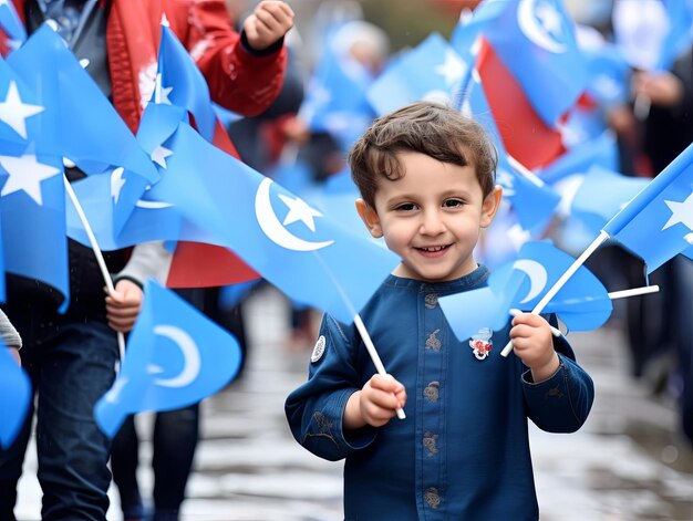 Photo national sovereignty and childrens day in blue