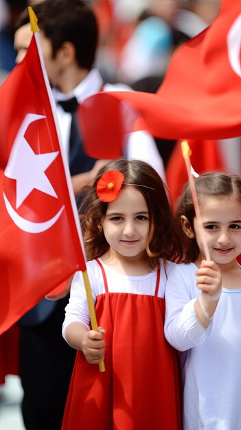 Photo national sovereignty and childrens day in yellow