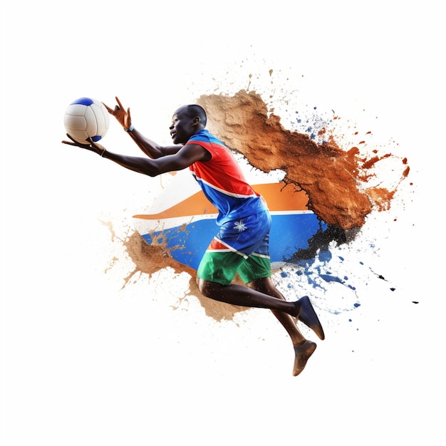 National sport of Namibia with white background hig