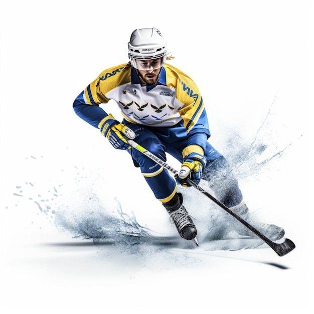 National sport of Sweden with white background high