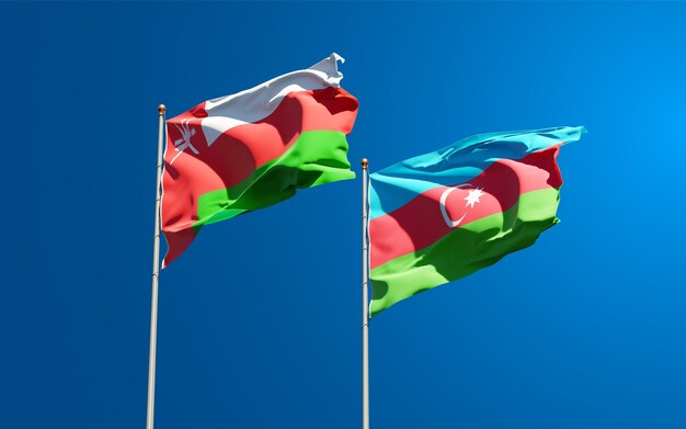 national state flags of Oman and Azerbaijan